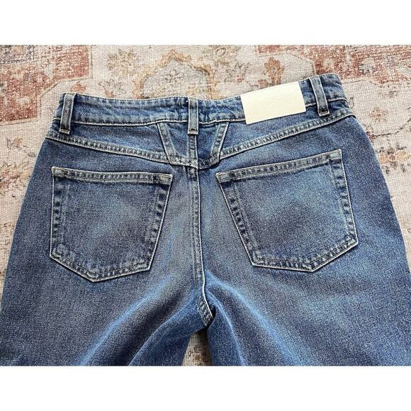 Closed Jean Milo Denim Jeans in Mid Blue High Waist Womens Size 26 NWT Raw Hem - Picture 12 of 14
